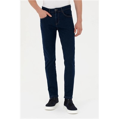 Erkek Lacivert Jean Pantolon