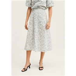 Falda algodón estampada -  Mujer | MANGO OUTLET Melilla