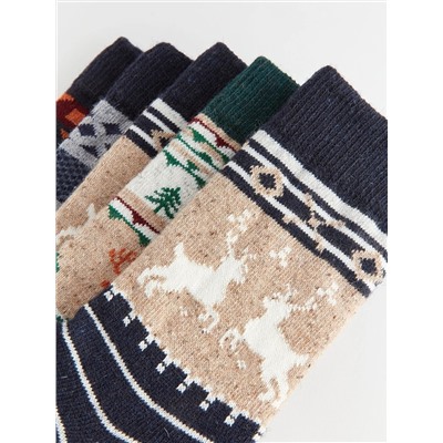 LC Waikiki Desenli Erkek Soket Çorap 5'li, LCW ACCESSORIES                                            
                                            Desenli Erkek Soket Çorap 5'li