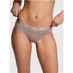 PINK LOGO COTTON HIPHUGGER PANTY