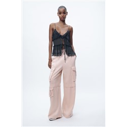 PANTALÓN SATINADO CARGO