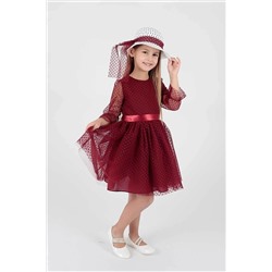 AHENGİM Kız Çocuk Elbise Kız Şapkalı Elbise Kız Elbise Tül Elbise Ak2228 1-2-10001159