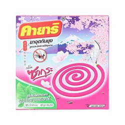 Спирали-благовония от насекомых с ароматом сакуры Kayari 10 шт по 12 гр / Kayari  Sakura Scent Effective Mosquito Protection Mosquito Coil  10pcs* 12g