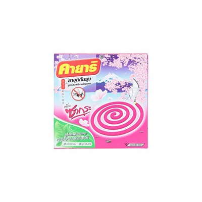 Спирали-благовония от насекомых с ароматом сакуры Kayari 10 шт по 12 гр / Kayari  Sakura Scent Effective Mosquito Protection Mosquito Coil  10pcs* 12g