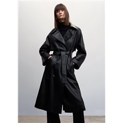 Trench oversize efecto piel