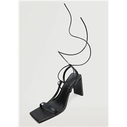 Sandalias tiras tacón -  Mujer | MANGO OUTLET Melilla