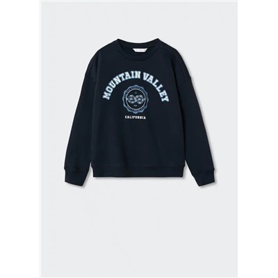 Sudadera mensaje bordado -  Niño | MANGO OUTLET España