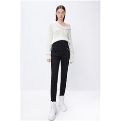 Vaquero slim fit de tiro alto Negro