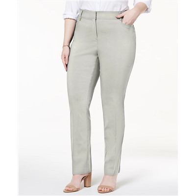 JM Collection Plus & Petite Plus Size Tummy Control Curvy-Fit Pants, Created for Macy's