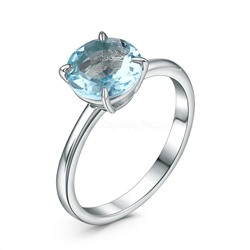 Серьги из серебра с топазом родированные 4-102р402