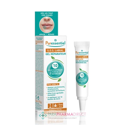 Puressentiel S.O.S Labial Gel Réparateur aux 10 Huiles Essentielles 5 ml