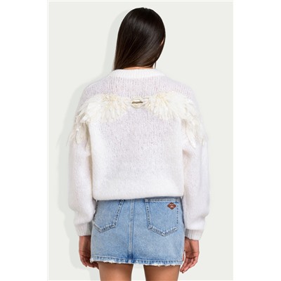 Jersey de mohair Blanco
