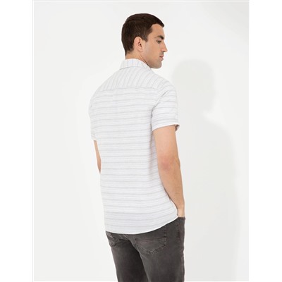 Haki Regular Fit Kısa Kollu Gömlek
