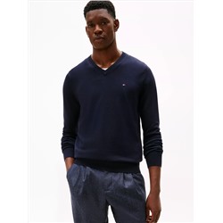Solid Logo V-Neck Sweater
