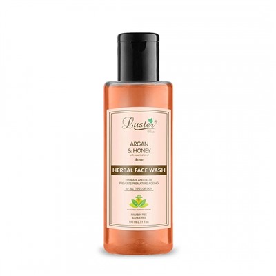 LUSTER Argan &amp; Honey Herbal Face Wash Антивозрастной гель для умывания с маслом арганы и мёдом 110мл