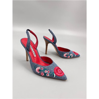 Слингбэки в ретро стиле Manolo Blahnik 🌹  Реплика 1:1
