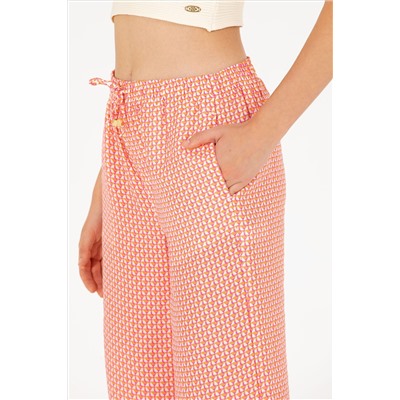 Kadın Fuşya Loose Relax Fit Pantolon