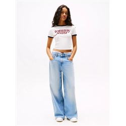 Tommy Jeans Script Logo Ringer T-Shirt