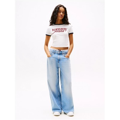 Tommy Jeans Script Logo Ringer T-Shirt