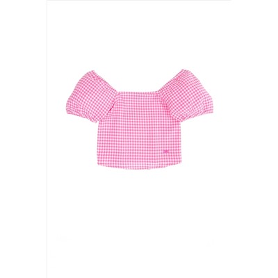 Kız Çocuk Pembe Kısa Kollu Gömlek