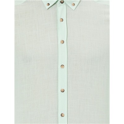 Yeşil Slim Fit Uzun Kollu Gömlek