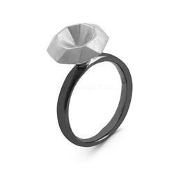 Колье из родированного серебра 925 пробы P08895бр