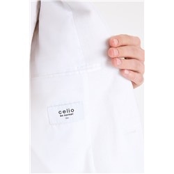 Chaqueta de traje slim fit de lino - Blanco