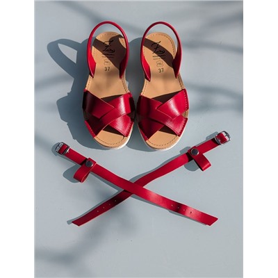 Босоножки от испанского производителья Ab.Zapatos Cruz-Yute rojo АКЦИЯ