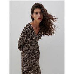 Viskose Kleid mit Muster
