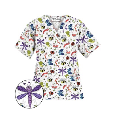 UA A Bug's Life Grey Scrub Top