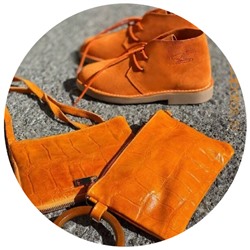AB.Z. SAFARY mandarina+Pelle PULSERA NARANJA