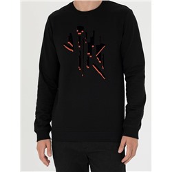 Siyah Regular Fit Sweatshirt
