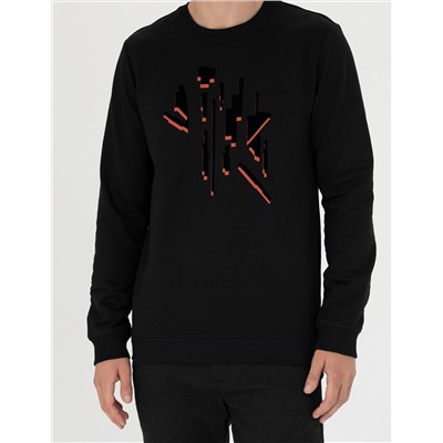 Siyah Regular Fit Sweatshirt