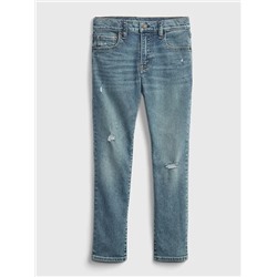 Kids Slim Taper Jeans with Washwell