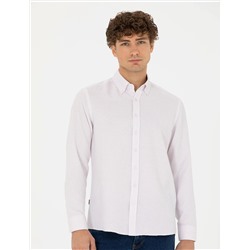 Bordo Slim Fit Uzun Kollu Gömlek