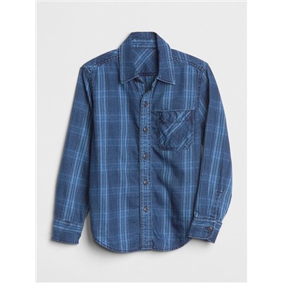 Kids Plaid Long Sleeve Shirt