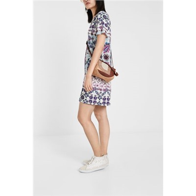 Vestido boho floral tipo camiseta