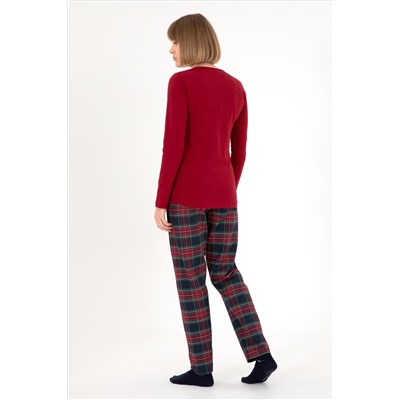 Kadın Bordo Pijama Takımı