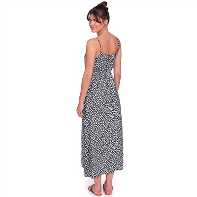 Damen Maxikleid mit Millefleur-Print