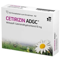Cetirizin-ADGC® Allergie-Tablette mit schneller Wirkung gegen Heuschnupfen 50шт