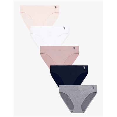 5PK MICROFIBER HI-CUT BIKINIS