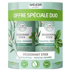 Weleda Deodorant Stick Eukalyptus Pfefferminz 2er Pack x 50 g