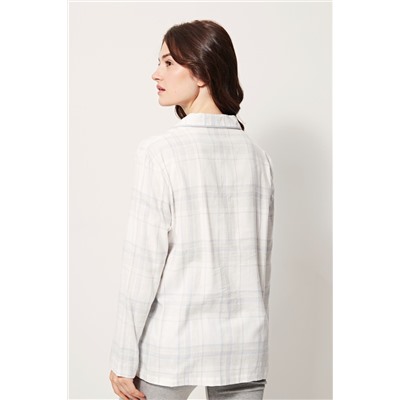 Camisa Blanco y azul claro