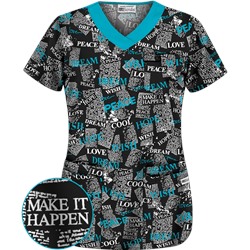 UA News Worthy Turquoise Scrub Top
