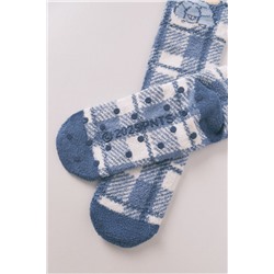 Calcetines largos pelo print cuadros Snoopy