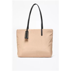 Nylon shopper bag with charm