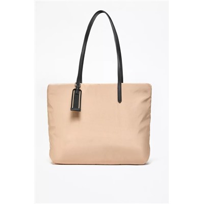 Nylon shopper bag with charm