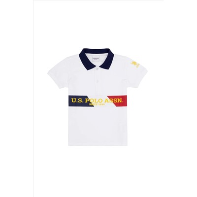 Erkek Çocuk Beyaz Polo Yaka Tişört