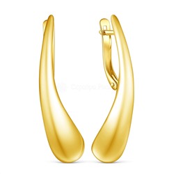 Серьги из золочёного серебра - Капли 220-20-223лз