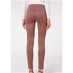 Skinny Leggings aus elastischem Gewebe mit Reißverschluss